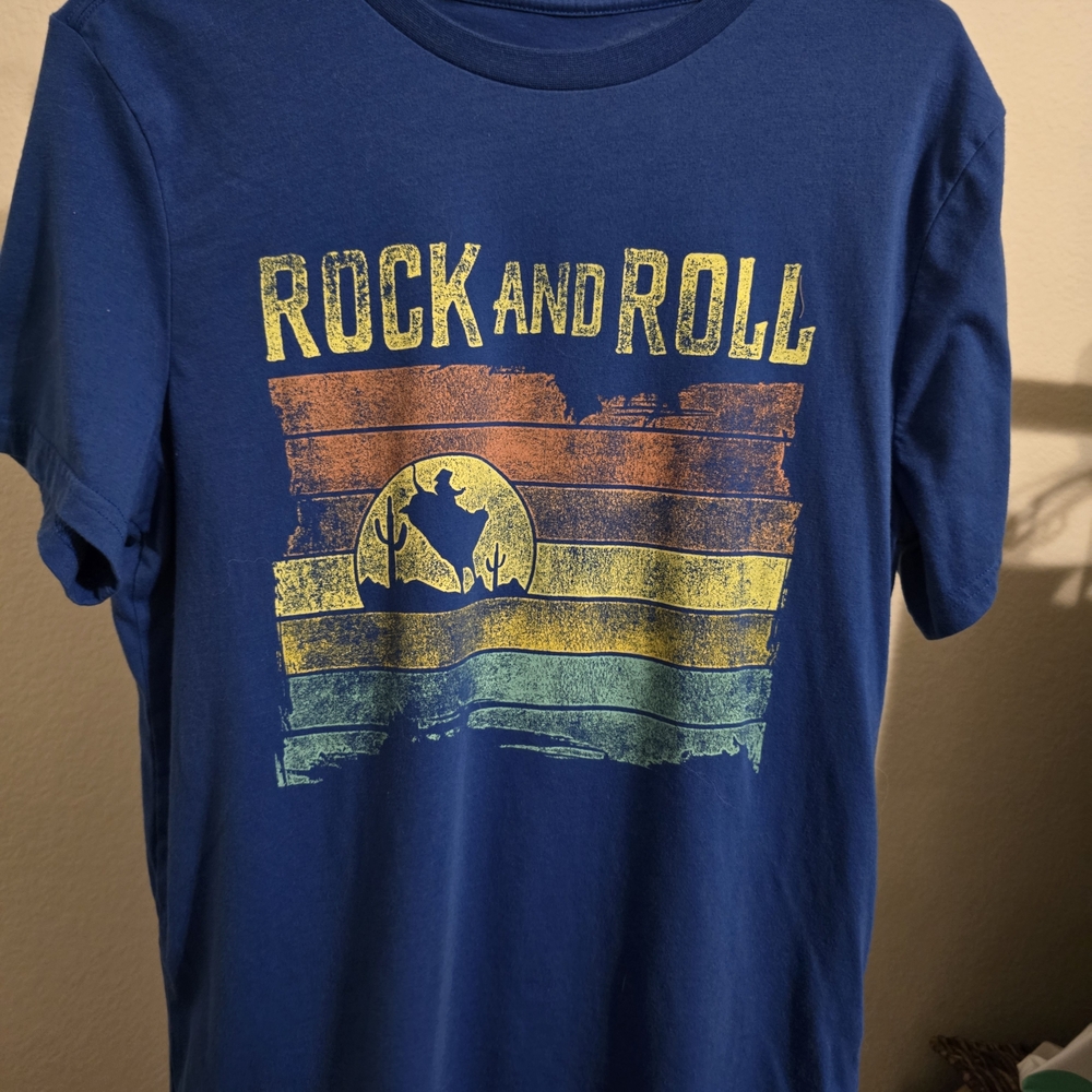 Rock & Roll Cowgirl Blue Graphic Tee